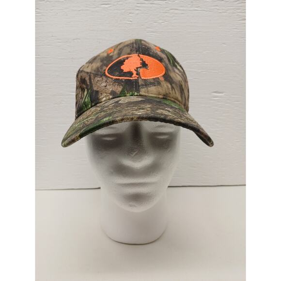 Mossy Oak Other - Mossy Oak Adjustable Fit Hat Camouflage Orange Logo Great Condition Lightly Used